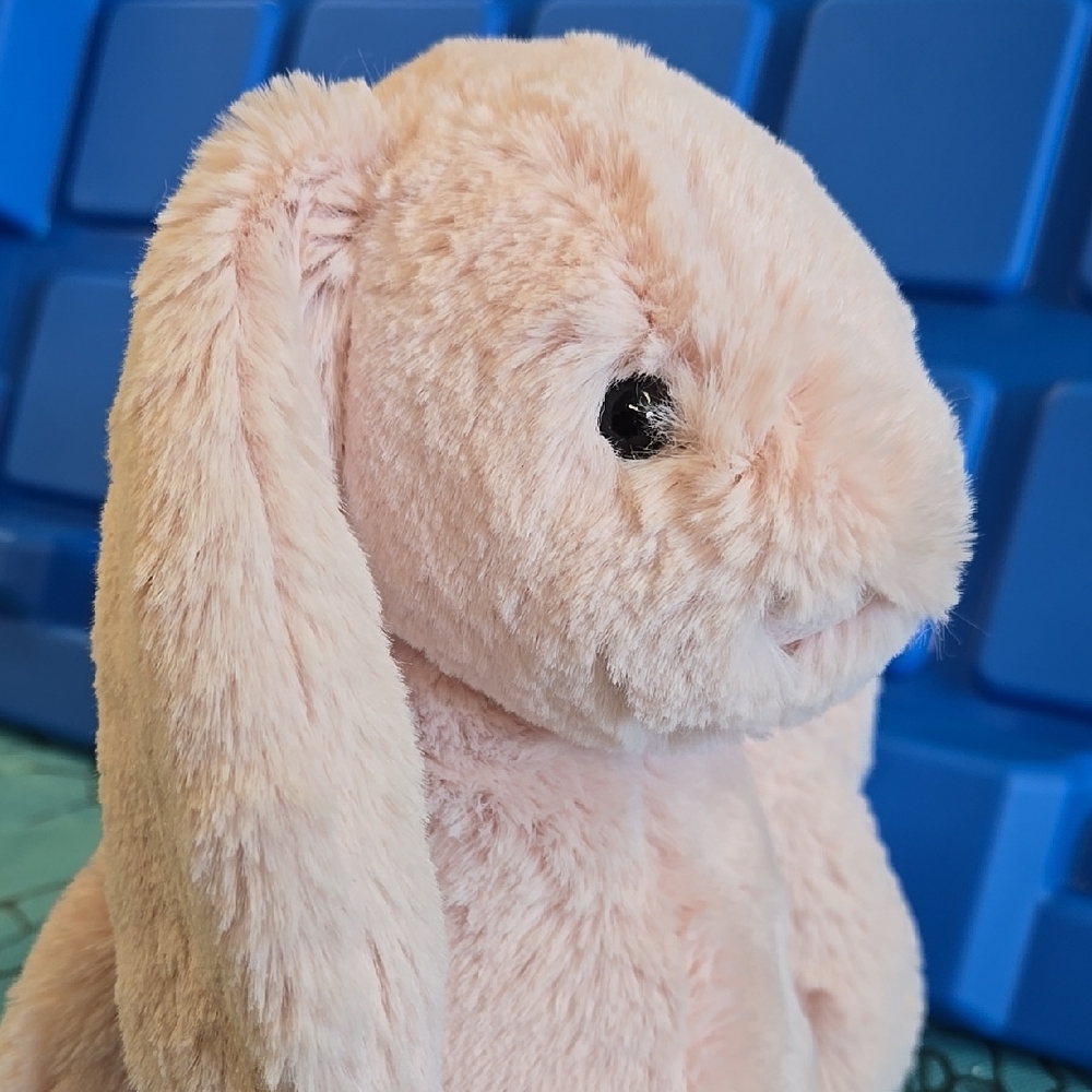 Jellycat Original Bashful Blush Bunny W/ Blue Bag - Picture 15 of 16
